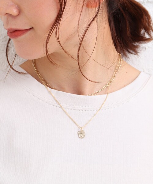 SHOO・LA・RUE(シューラルー)の「◆ボールチェーン&プレートネックレス(ネックレス・レディース・シルバー/ゴールド・00)」の6枚目の写真