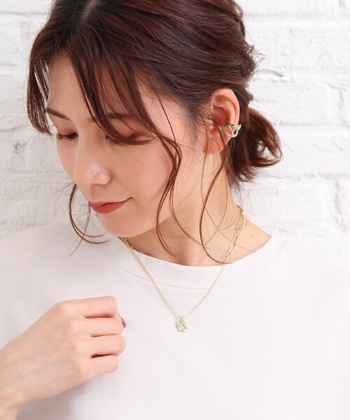 SHOO・LA・RUE(シューラルー)の「◆ボールチェーン&プレートネックレス(ネックレス・レディース・シルバー/ゴールド・00)」の7枚目の写真
