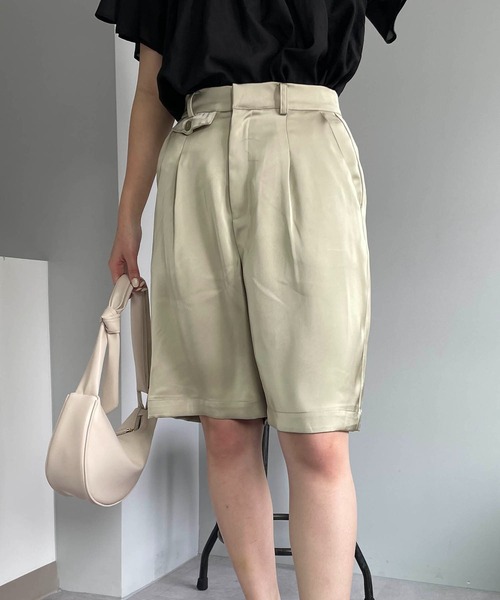 CAPRICIEUX LE'MAGE（カプリシューレマージュ）の「サテンハーフパンツ（その他パンツ・レディース・ブラウン/オリーブ・FREE）」の20枚目の写真