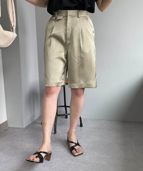 CAPRICIEUX LE'MAGE（カプリシューレマージュ）の「サテンハーフパンツ（その他パンツ・レディース・ブラウン/オリーブ・FREE）」の14枚目の写真