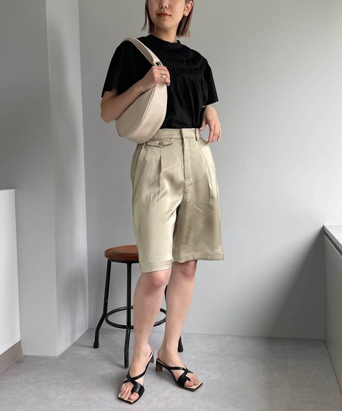 CAPRICIEUX LE'MAGE（カプリシューレマージュ）の「サテンハーフパンツ（その他パンツ・レディース・ブラウン/オリーブ・FREE）」の21枚目の写真