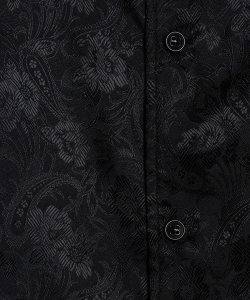 KUUUPY（クーピー）の「Flower Jacquard Open Collar Shirts - フラワージャカード織オープンカラーシャツ（シャツ/ブラウス・メンズ・ブラック・SMALL/MEDIUM/LARGE）」の22枚目の写真