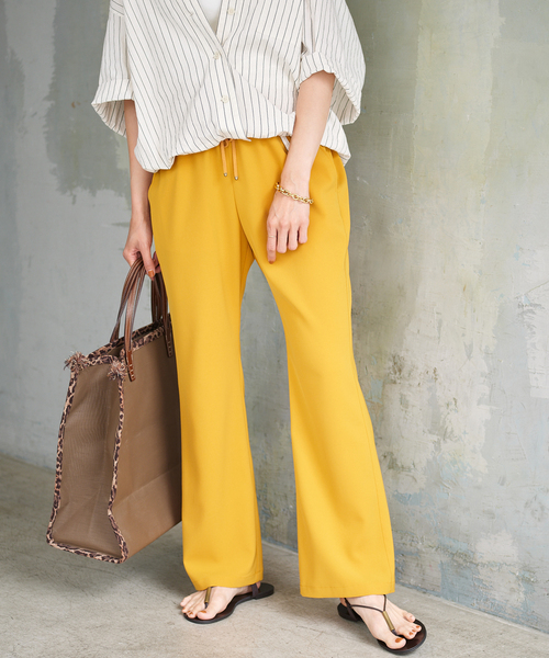 FRAMeWORK（フレームワーク）の「セミフレアイージーパンツ（その他パンツ・レディース・ブラック/マスタード/ベージュ系その他・40/38/36）」の4枚目の写真