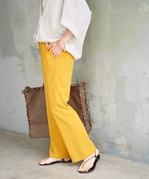 FRAMeWORK（フレームワーク）の「セミフレアイージーパンツ（その他パンツ・レディース・ブラック/マスタード/ベージュ系その他・40/38/36）」の5枚目の写真