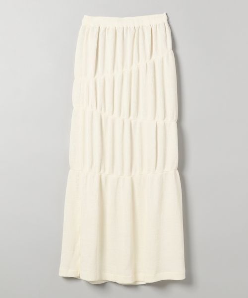 JEANASIS（ジーナシス）の「キリカエギャザーナロースカート/352416（スカート・レディース・オフホワイト/スミクロ/パープル・FREE）」の6枚目の写真