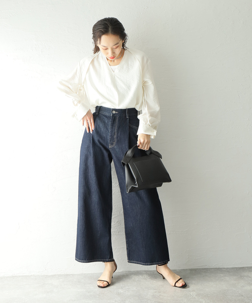 RITO(リト)の「【RITO/リト】STRUCTURE SILK BLOUSE:ブラウス(シャツ/ブラウス・レディース・ホワイト・MEDIUM)」の3枚目の写真