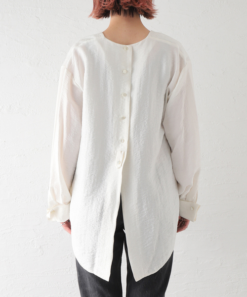 RITO(リト)の「【RITO/リト】STRUCTURE SILK BLOUSE:ブラウス(シャツ/ブラウス・レディース・ホワイト・MEDIUM)」の8枚目の写真