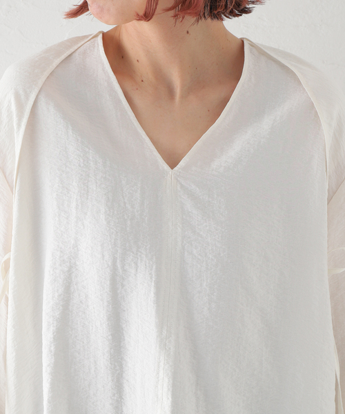 RITO(リト)の「【RITO/リト】STRUCTURE SILK BLOUSE:ブラウス(シャツ/ブラウス・レディース・ホワイト・MEDIUM)」の9枚目の写真