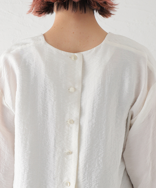 RITO(リト)の「【RITO/リト】STRUCTURE SILK BLOUSE:ブラウス(シャツ/ブラウス・レディース・ホワイト・MEDIUM)」の10枚目の写真