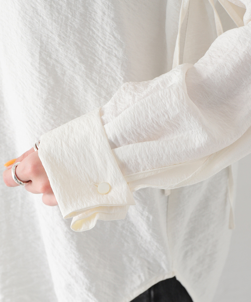 RITO(リト)の「【RITO/リト】STRUCTURE SILK BLOUSE:ブラウス(シャツ/ブラウス・レディース・ホワイト・MEDIUM)」の12枚目の写真