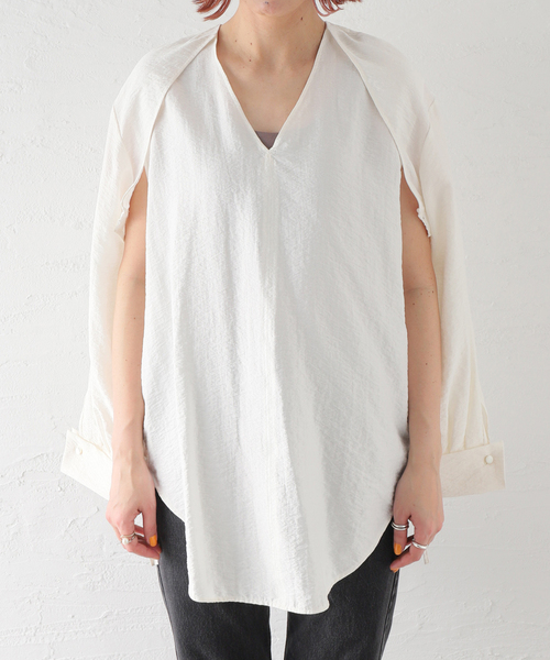 RITO(リト)の「【RITO/リト】STRUCTURE SILK BLOUSE:ブラウス(シャツ/ブラウス・レディース・ホワイト・MEDIUM)」の15枚目の写真