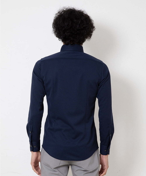 MICHEL KLEIN HOMME (ミッシェルクランオム)の「ベーシックドレスシャツ(シャツ/ブラウス・メンズ・ホワイト/ネイビー・LARGE/MEDIUM/X-LARGE)」の4枚目の写真
