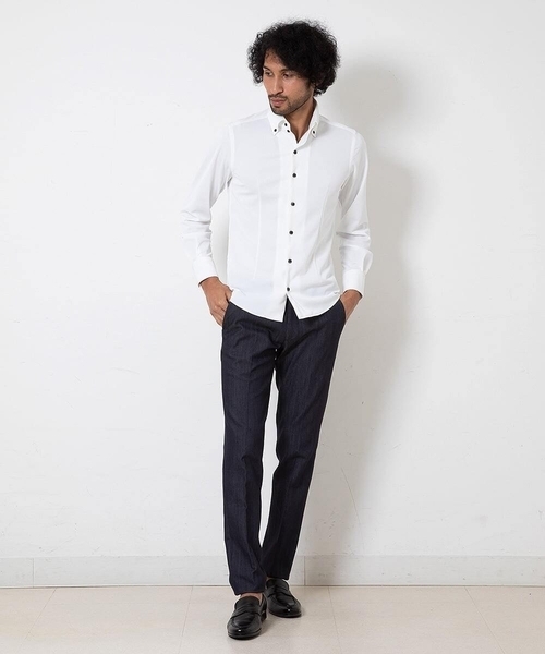 MICHEL KLEIN HOMME (ミッシェルクランオム)の「ベーシックドレスシャツ(シャツ/ブラウス・メンズ・ホワイト/ネイビー・LARGE/MEDIUM/X-LARGE)」の13枚目の写真