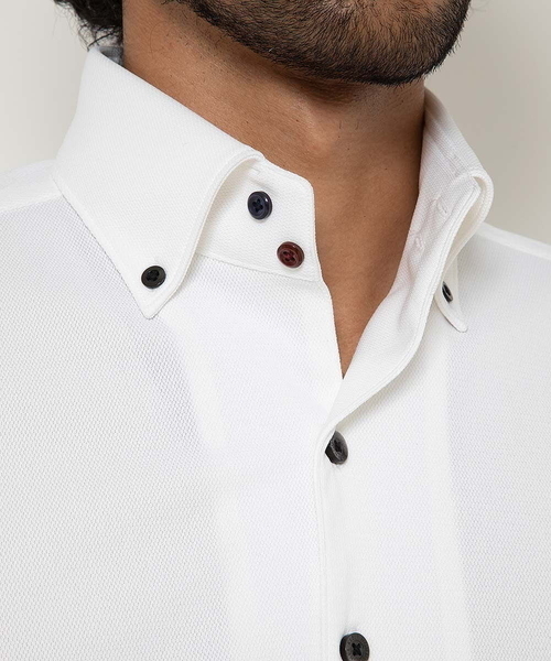 MICHEL KLEIN HOMME (ミッシェルクランオム)の「ベーシックドレスシャツ(シャツ/ブラウス・メンズ・ホワイト/ネイビー・LARGE/MEDIUM/X-LARGE)」の14枚目の写真