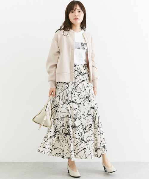 INCEDE（インシード）の「フロッキー花柄フレアスカート