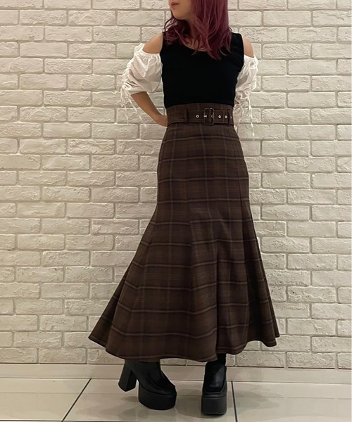 TORTE（トルテ）の「前スリットマーメイドスカート（スカート・レディース・ブルー系その他/ライトブラウン/ブラウン系その他/ベージュ/ブラック/ブラック系その他/グレー系その他・FREE）」の5枚目の写真