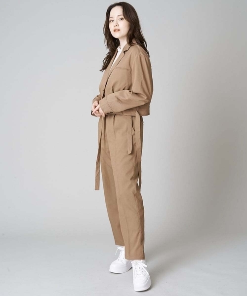 A de a.v.v（アードアー・ヴェ・ヴェ）の「［SET UP対応］二重ウエストベルトストレートパンツ（スラックス・レディース・ベージュ/グリーン/ブラック・36/38）」の4枚目の写真