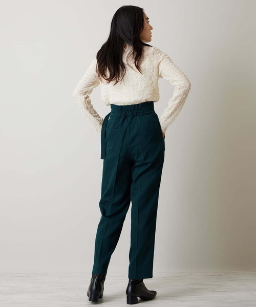 A de a.v.v（アードアー・ヴェ・ヴェ）の「［SET UP対応］二重ウエストベルトストレートパンツ（スラックス・レディース・ベージュ/グリーン/ブラック・36/38）」の20枚目の写真