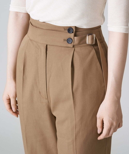 A de a.v.v（アードアー・ヴェ・ヴェ）の「［SET UP対応］二重ウエストベルトストレートパンツ（スラックス・レディース・ベージュ/グリーン/ブラック・36/38）」の8枚目の写真