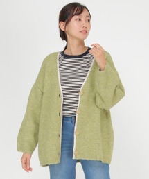 パイピングニットカーディガン