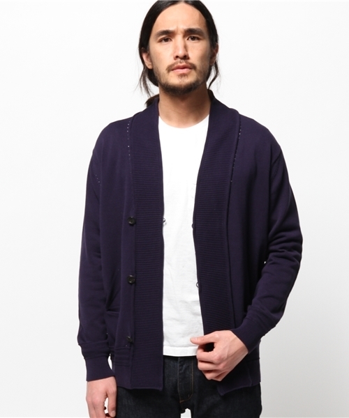 EDIFICE（エディフィス）の「◇ミドルゲージコットン ガウン（カーディガン/ボレロ・メンズ・ブルー系その他/イエロー/ホワイト・48/46/44）」の7枚目の写真