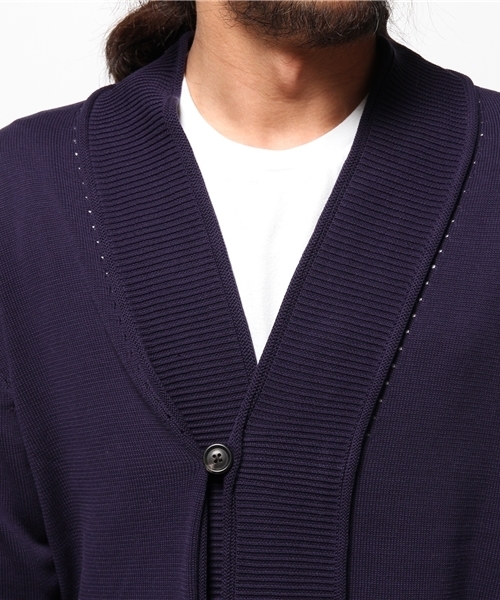 EDIFICE（エディフィス）の「◇ミドルゲージコットン ガウン（カーディガン/ボレロ・メンズ・ブルー系その他/イエロー/ホワイト・48/46/44）」の8枚目の写真