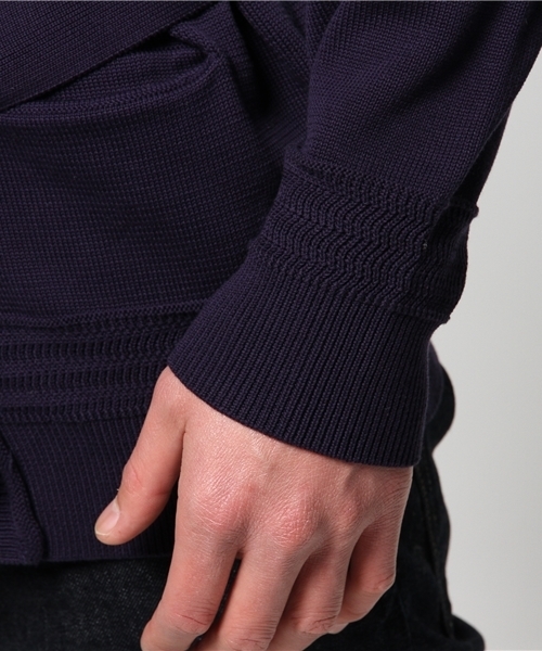 EDIFICE（エディフィス）の「◇ミドルゲージコットン ガウン（カーディガン/ボレロ・メンズ・ブルー系その他/イエロー/ホワイト・48/46/44）」の9枚目の写真