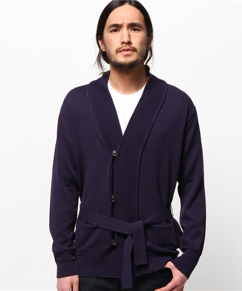 EDIFICE（エディフィス）の「◇ミドルゲージコットン ガウン（カーディガン/ボレロ・メンズ・ブルー系その他/イエロー/ホワイト・48/46/44）」の15枚目の写真