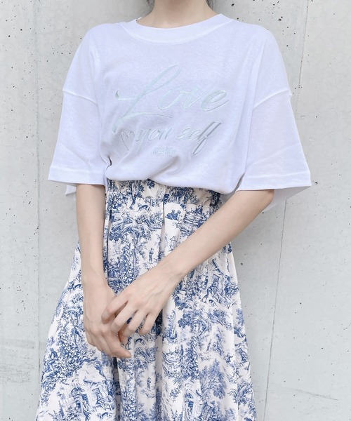 lilLilly（リルリリー）の「Love you self Tシャツ（Tシャツ/カットソー・レディース・ブラック/ピンク/ブルー・FREE）」の8枚目の写真