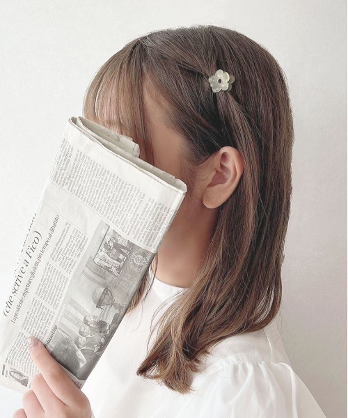 apres jour(アプレジュール)の「【apres jour×ARIAZ】フラワーミニヘアクリップ4SET(バレッタ/ヘアクリップ・レディース・アイボリー/ピンクベージュ・FREE)」の9枚目の写真