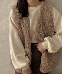 apres jour clair | 【apres jour clair】ボアベスト【ZOZOTOWN限定アイテム】(ベスト)