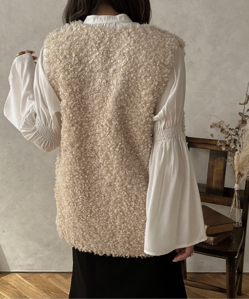 apres jour clair（アプレジュールクレア）の「【apres jour clair】ボアベスト【ZOZOTOWN限定アイテム】（ベスト・レディース・ベージュ/アイボリー・X-LARGE/フリー）」の19枚目の写真