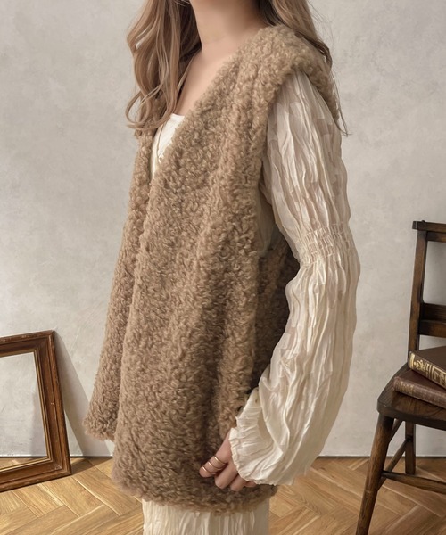 セール】【apres jour clair】ボアベスト【ZOZOTOWN限定アイテム