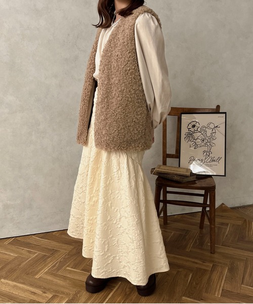 セール】【apres jour clair】ボアベスト【ZOZOTOWN限定アイテム