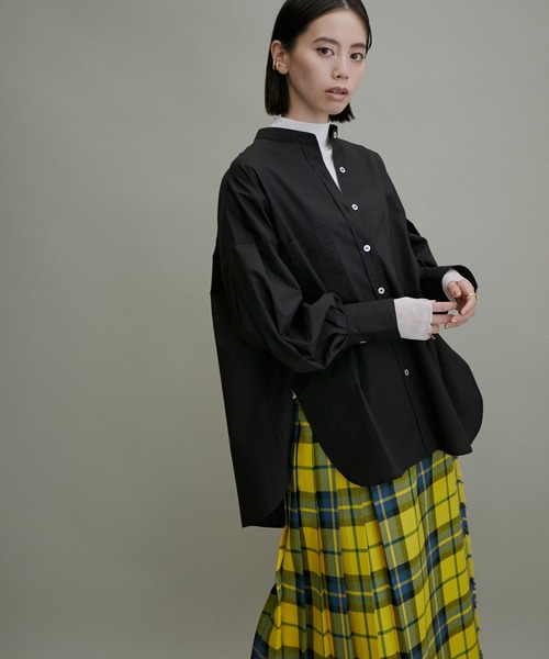 ADAM ET ROPE'（アダムエロペ）の「【ZOZO限定】TCブロードバンドカラーシャツ（シャツ/ブラウス・レディース・ブラック/ホワイト/ブルー/サックスブルー/ピンク系その他2・FREE）」の3枚目の写真