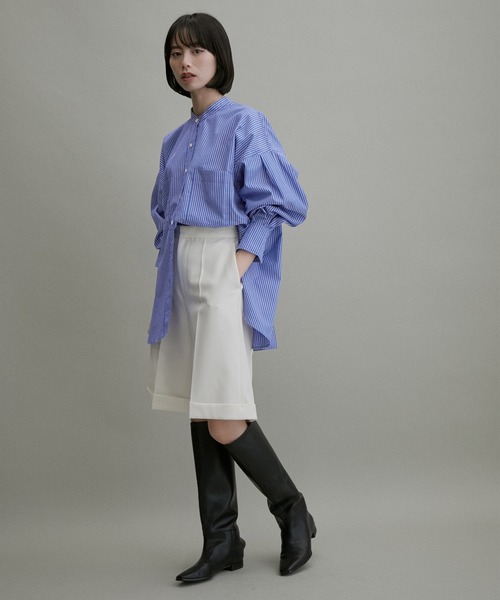 ADAM ET ROPE'（アダムエロペ）の「【ZOZO限定】TCブロードバンドカラーシャツ（シャツ/ブラウス・レディース・ブラック/ホワイト/ブルー/サックスブルー/ピンク系その他2・FREE）」の8枚目の写真