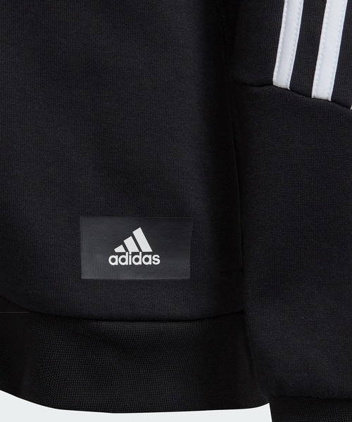 adidas(アディダス)の「フューチャーアイコン スリーストライプス フルジップパーカー / アディダス(キッズ/子供用)(パーカー・キッズ・グレー/ブラック/ブルー・130/140/150/160/110/120)」の5枚目の写真