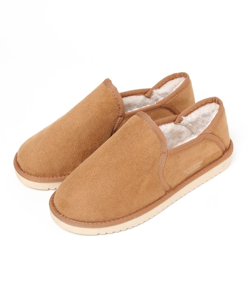 BAYFLOW(ベイフロー)の「フェイクスウェードボアスリッポン(スリッポン・メンズ・ブラック/ベージュ・SMALL/MEDIUM)」の3枚目の写真