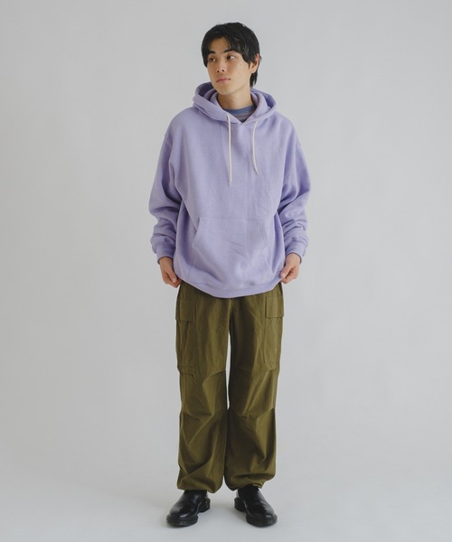 WHIMSIC（ウィムジック）の「【WHIMSIC】ヘビーウェイトスウェットフーディー（スウェット・メンズ・ブラック/ライトグレー/パープル・FREE）」の10枚目の写真