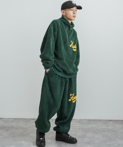 Rocky Monroe（ロッキーモンロー）の「ボアサガラ刺繍 リラクシングワイドイージーパンツ（その他パンツ・メンズ・モカ/マスタード/グリーン/ブラック/クリーム・M/L）」の17枚目の写真