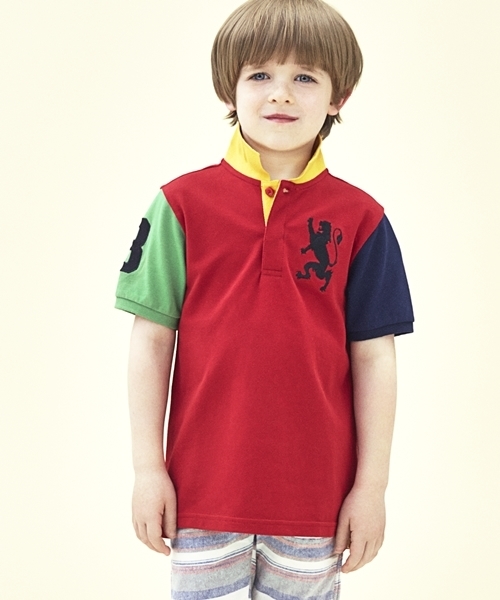 GIORDANO（ジョルダーノ）の「[GIORDANO]ライオン刺繍半袖ポロシャツ（ポロシャツ・キッズ・ホワイト/グリーン/ネイビー/レッド/ブルー/ピンク・110cm/120cm/140cm/100cm/130cm）」の6枚目の写真