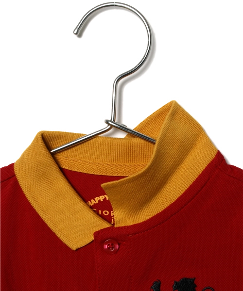 GIORDANO（ジョルダーノ）の「[GIORDANO]ライオン刺繍半袖ポロシャツ（ポロシャツ・キッズ・ホワイト/グリーン/ネイビー/レッド/ブルー/ピンク・110cm/120cm/140cm/100cm/130cm）」の10枚目の写真
