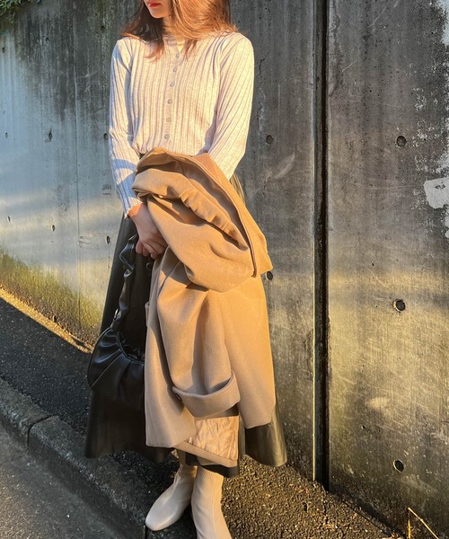 Lamoa(ラモア)の「Lamoa/オーバーサイズ ロングコート(チェスターコート・レディース・ブラック/ブラウン・MEDIUM/LARGE)」の20枚目の写真