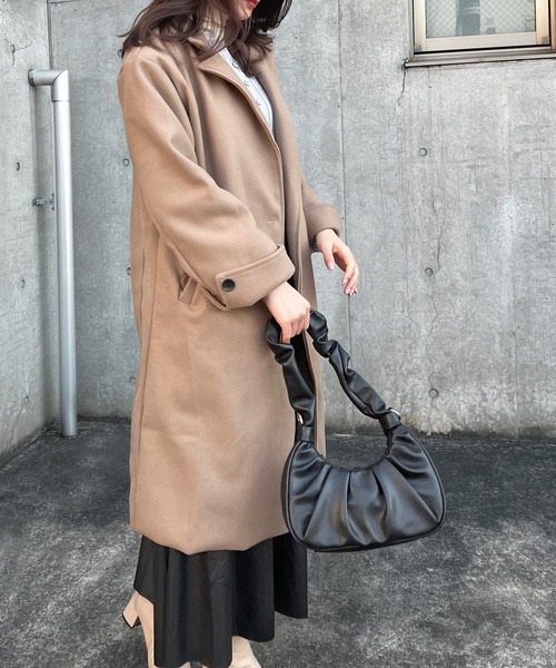 Lamoa(ラモア)の「Lamoa/オーバーサイズ ロングコート(チェスターコート・レディース・ブラック/ブラウン・MEDIUM/LARGE)」の21枚目の写真