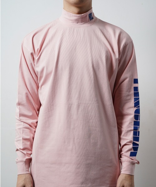 TANGRAM（タングラム）の「SLEEVE LOGO MOCKNECK LONG SLEEVE（Tシャツ/カットソー・メンズ・ピンク/ベージュ/マスタード/ダークグリーン・L/XL/M/S/XXL）」の16枚目の写真