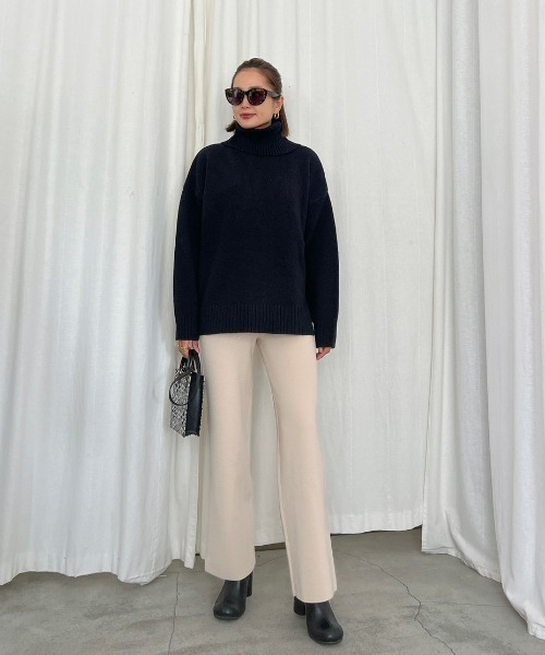 Vicente（ヴィセンテ）の「Highneck color knit（ニット/セーター・レディース・ホワイト/ブラック/オレンジ・FREE）」の17枚目の写真