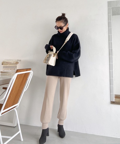 Vicente（ヴィセンテ）の「Highneck color knit（ニット/セーター・レディース・ホワイト/ブラック/オレンジ・FREE）」の14枚目の写真