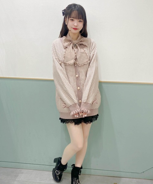 ROJITA（ロジータ）の「ツイードニットライクロングカーデ