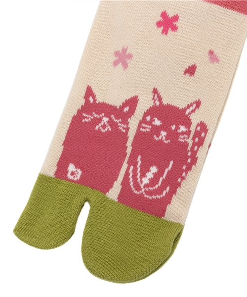 カヤ（カヤ）の「【カヤ】桜ネコ足袋型くつ下23～25cm（ソックス/靴下・レディース・その他10・FREE）」の3枚目の写真