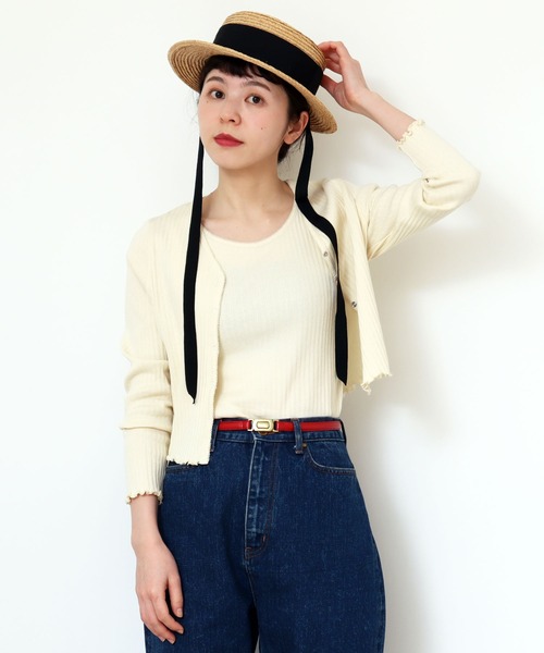 CHILD WOMAN（チャイルドウーマン）の「アイレットテレコ ピコ タンクトップ（タンクトップ・レディース・ブラック/アイボリー/オレンジ・FREE）」の22枚目の写真